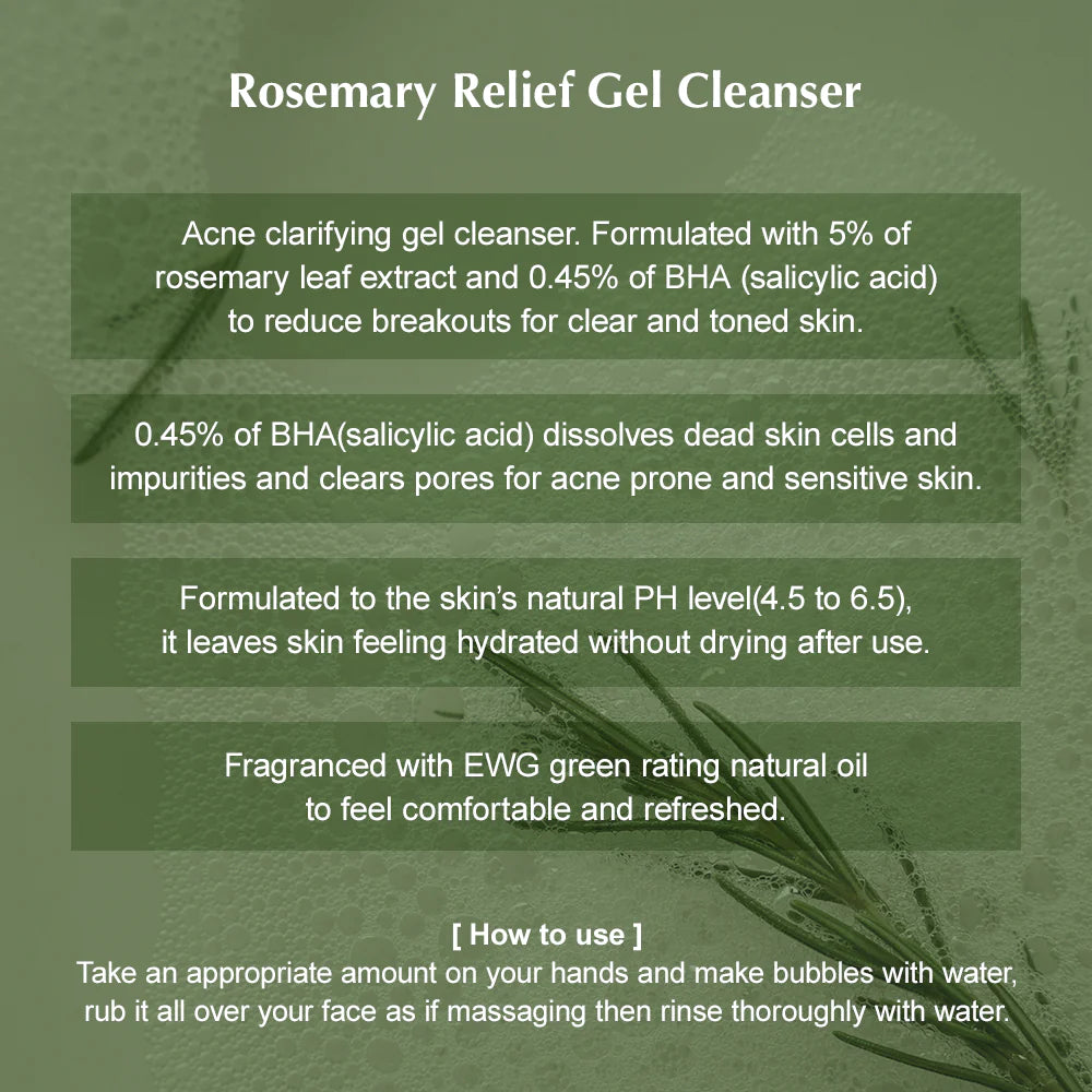 Rosemary Relief Gel Cleanser 150 ml